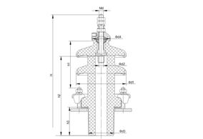 EN歐標套管12~36kV /250~630A穿纜式套管